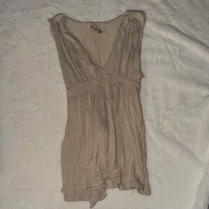 Elegant Beige Women's Tank Top